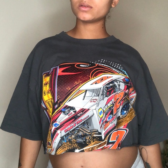 Cut Crop top Matt MeVert Vintage T-Shirt - Picture 2 of 5